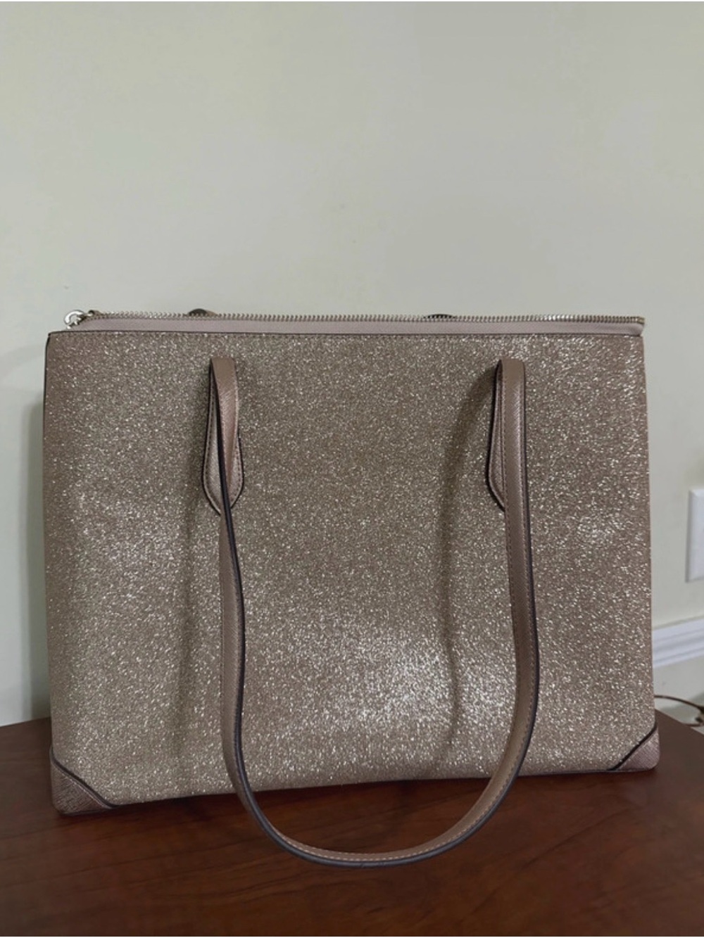 kate spade Glitter Tote in Rose Gold - Picture 3 of 5
